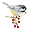 PENDRA Scarlet Bird Multicolor Enamel Brooch
