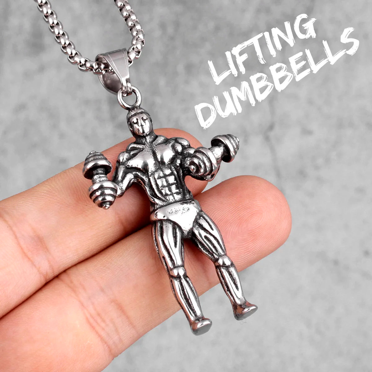 PENDRA Fitness Gym Bodybuilding Steel Necklace