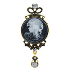 PENDRA Vintage Lady Head Badge Brooch