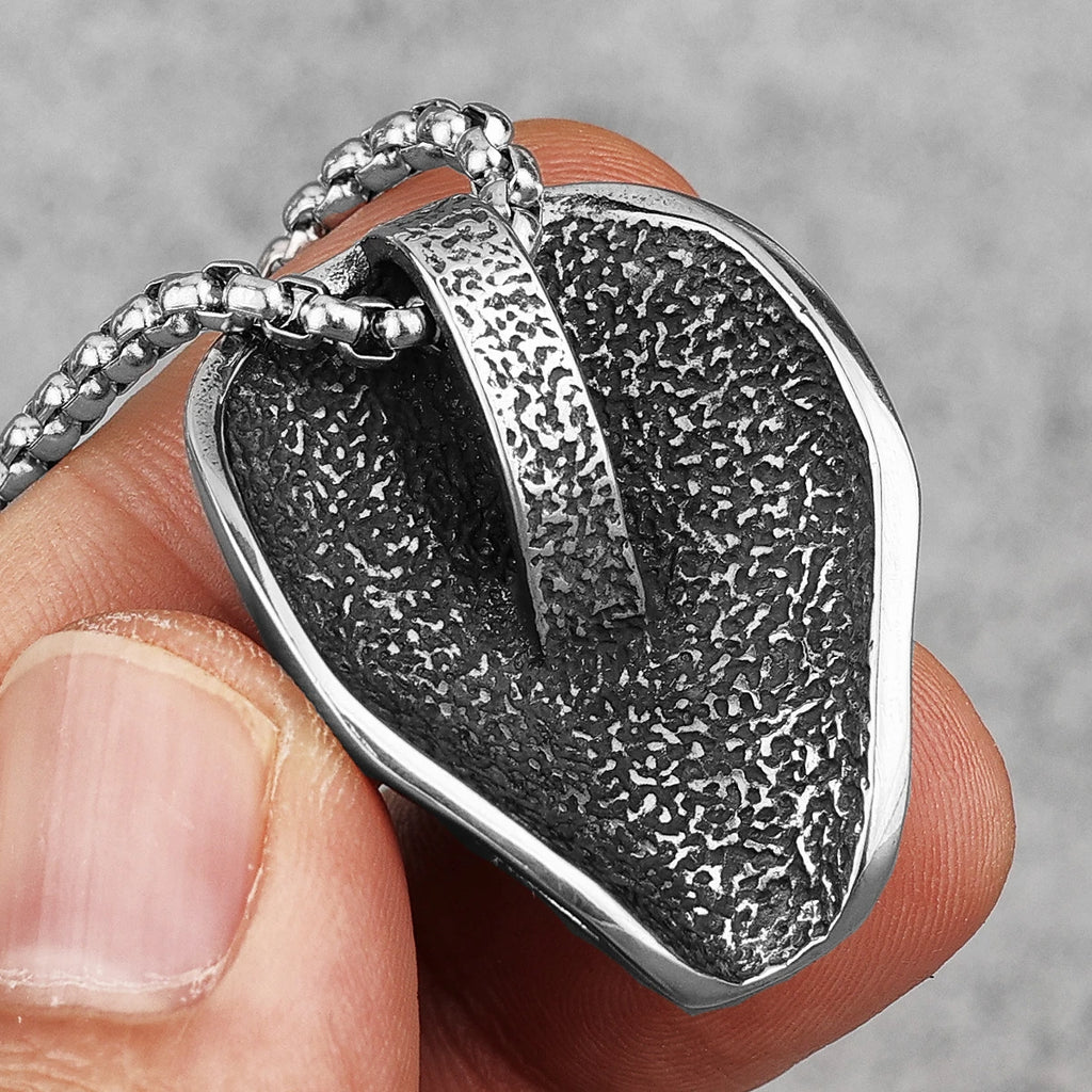 Demon Clown Mask Stainless Steel Men Necklaces Pendants Chain Gothic Punk for Boyfriend Male Jewelry Creativity Gift Wholesale