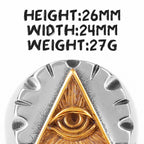 PENDRA Freemason Illuminati Triangle Steel Ring