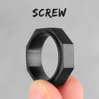PENDRA Vintag Engine Screw Steel Ring