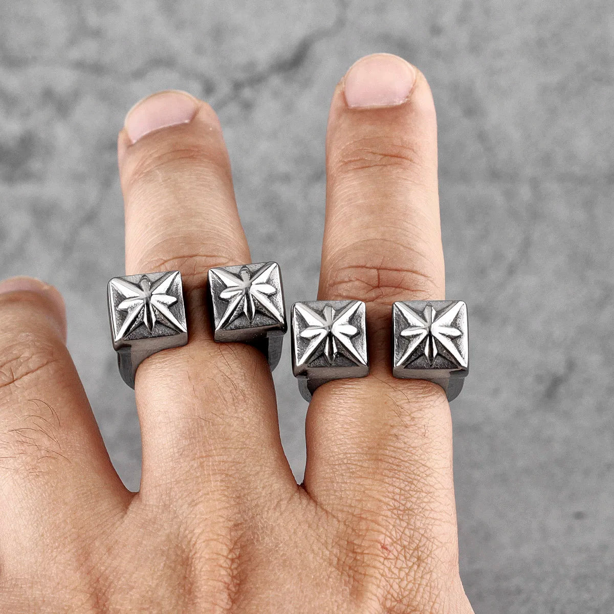 PENDRA Gothic Flower Open Ring