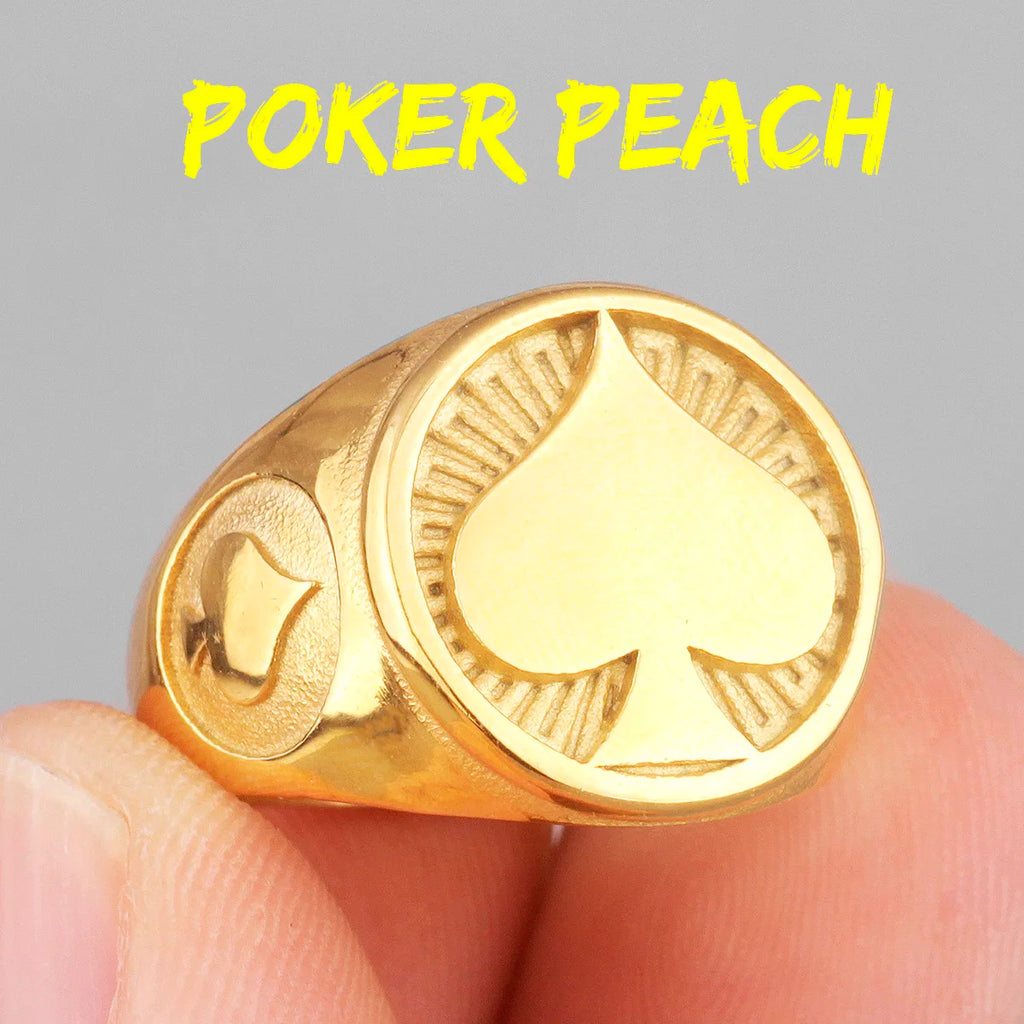 PENDRA Poker Spades Good Steel Ring