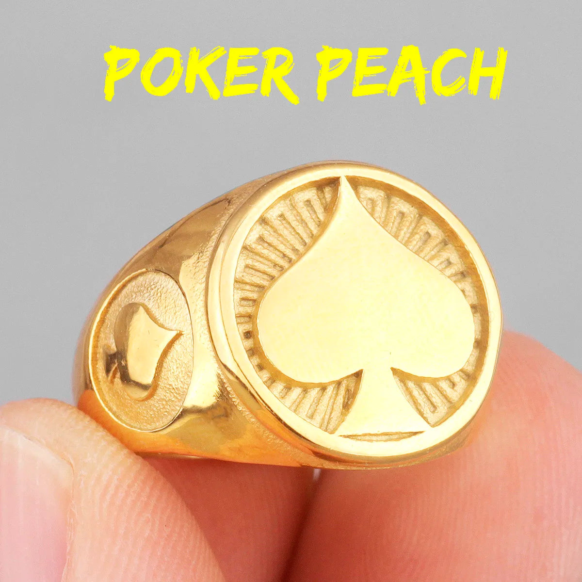 PENDRA Poker Spades Good Steel Ring