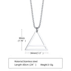 PENDRA Triangle Black Pendant Necklace