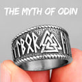 PENDRA Norse Mythology Odin Steel Ring