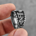 PENDRA Norse Mythology Odin Steel Ring