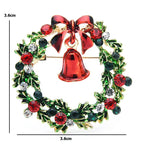PENDRA Bellwreath Enamel Wreath Bell Brooch