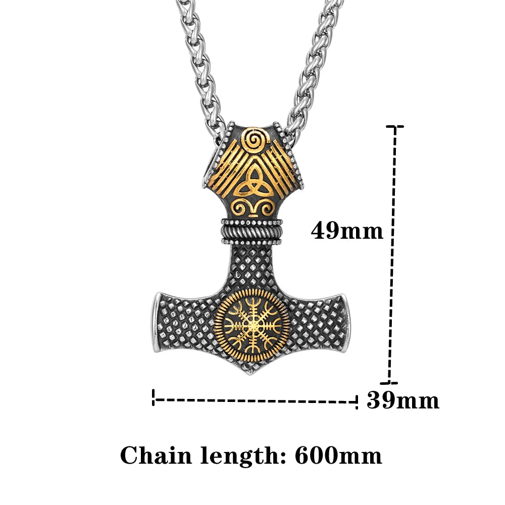 PENDRA Thor Hammer Norse Necklace
