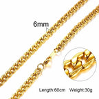 PENDRA Snake Cuban Wheat Chain Necklace