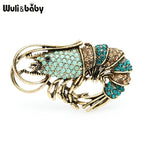 PENDRA Spark Shrimp Rhinestone Animal Brooch