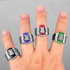 PENDRA Walton Tiger Rhinestone Steel Ring