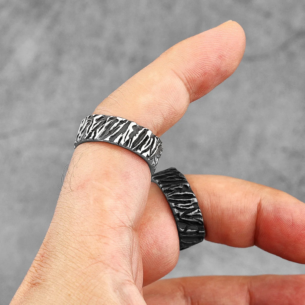 PENDRA Volcano Charm Boyfriend Steel Ring