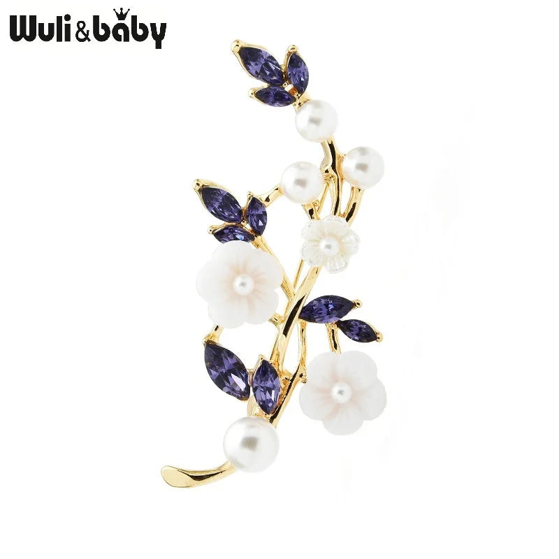 PENDRA Florielle12 Rhinestone Brooch