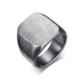 Men Pinky Signet Ring Ornate Stainless Steel Band Male Jewelry