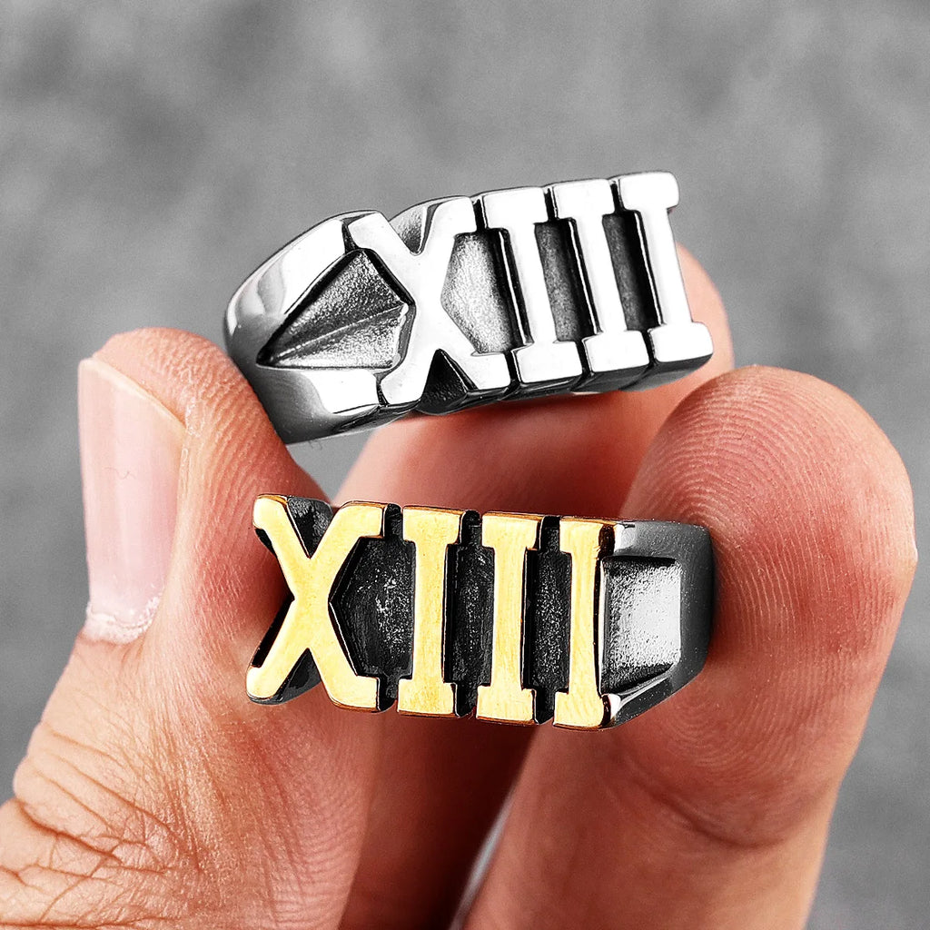 PENDRA Roman Numeral Punk Ring