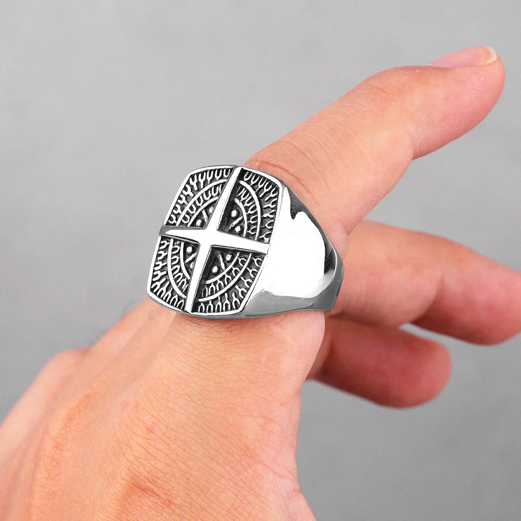 PENDRA Nordic Navigational Compass Steel Ring