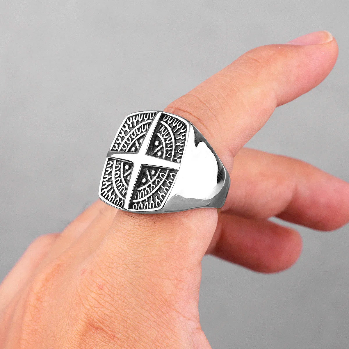 PENDRA Nordic Navigational Compass Steel Ring