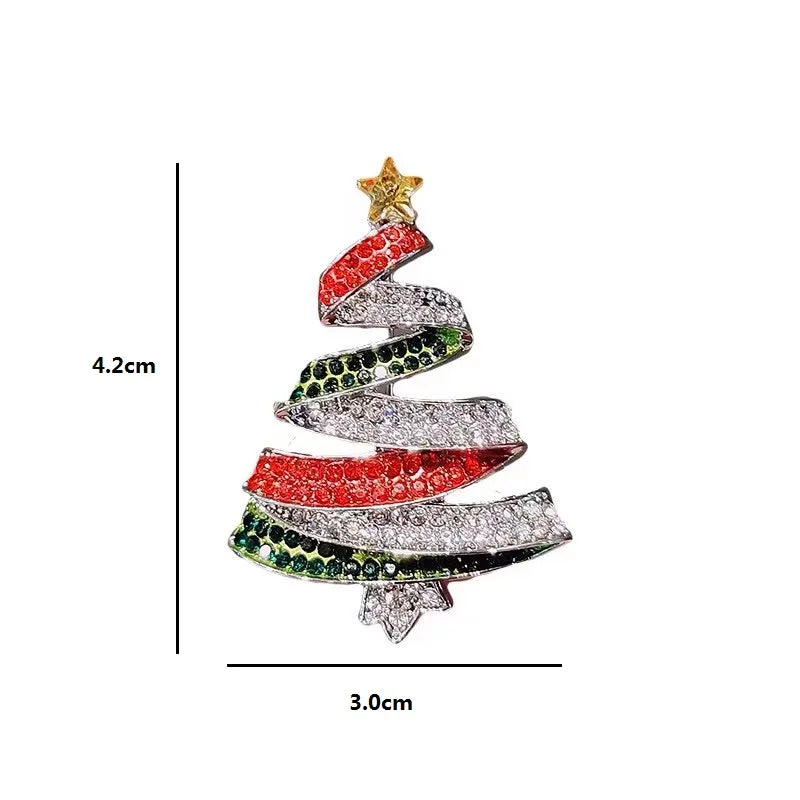 PENDRA Noelisse Rhinestone Christmas Tree Brooch