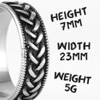 Celtic Knot Viking Symbols Weave Stainless Steel Mens Women Rings Simple Trendy for Boyfriend Jewelry Creativity Gift Wholesale
