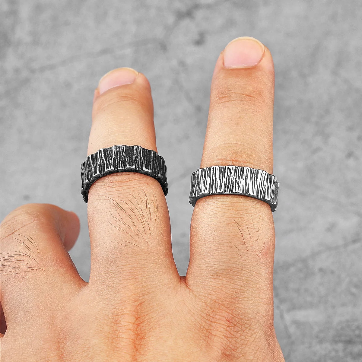 PENDRA Tire Boyfriend Biker Steel Ring