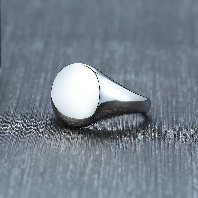 TRULY NOBLE ROYALTY PINKY RING NGRAVED SIGNET RING WITH PERSONALIZED SIGNATURE RING FOR STYLISH GENTLEMEN JEWELRY