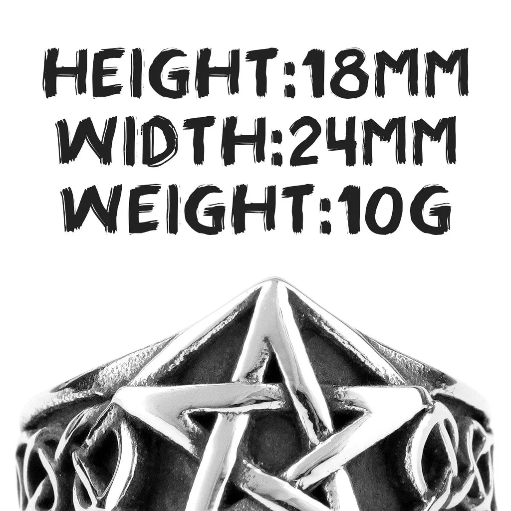 PENDRA Star Norse Mythology Steel Ring