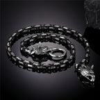 PENDRA Wolf Black Steel Necklace