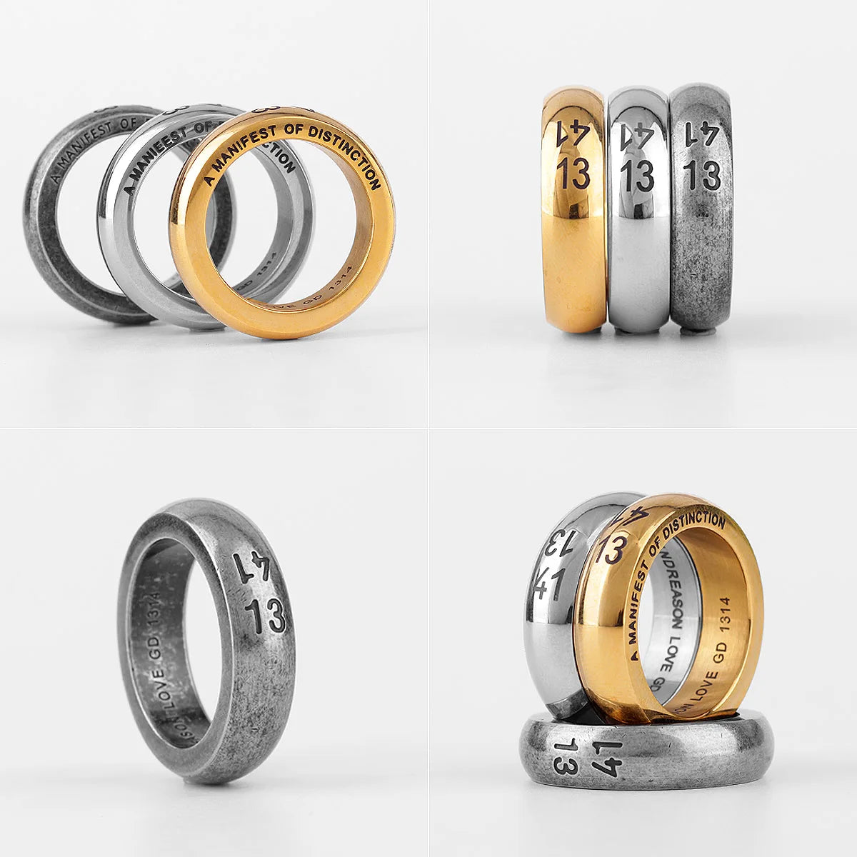 PENDRA Couple Lovers Wedding Steel Ring