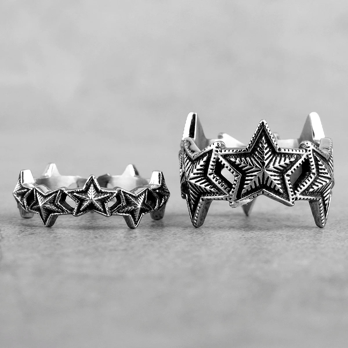 PENDRA Little Stars Starry Steel Ring