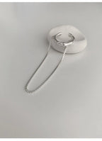 PENDRA Silver Tassel Ear Accessory