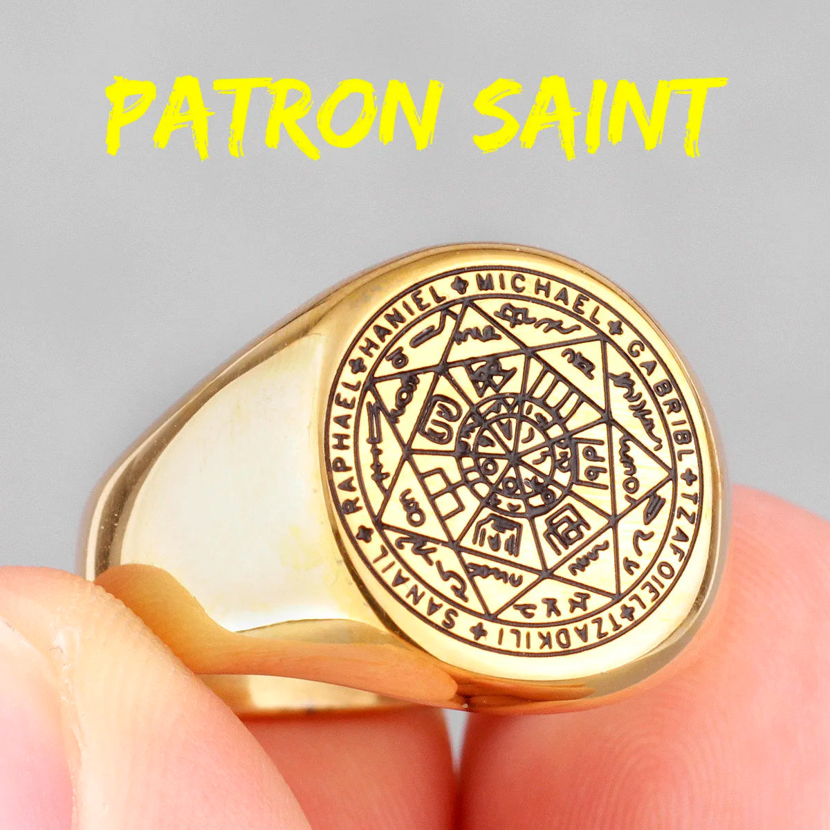 PENDRA Constellation Patron Saint Steel Ring