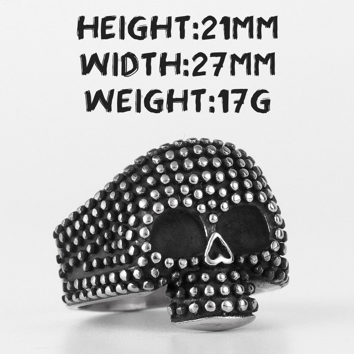 PENDRA Skull Spot Boyfriend Steel Ring
