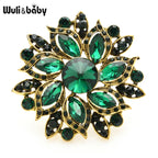 PENDRA Solara Luxury Crystal Sunflower Brooch