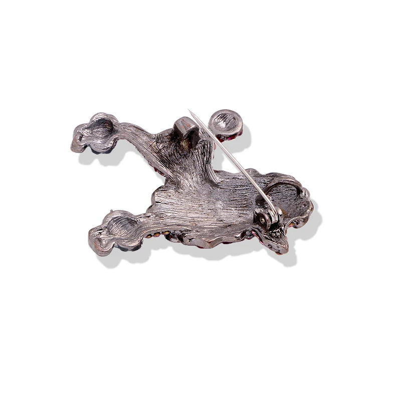 PENDRA Poodleglow 2-Color Rhinestone Poodle Dog Brooch