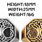 PENDRA Tree Life Celtics Steel Ring