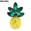 PENDRA Tropica Shimmering Rhinestone Pineapple Brooch