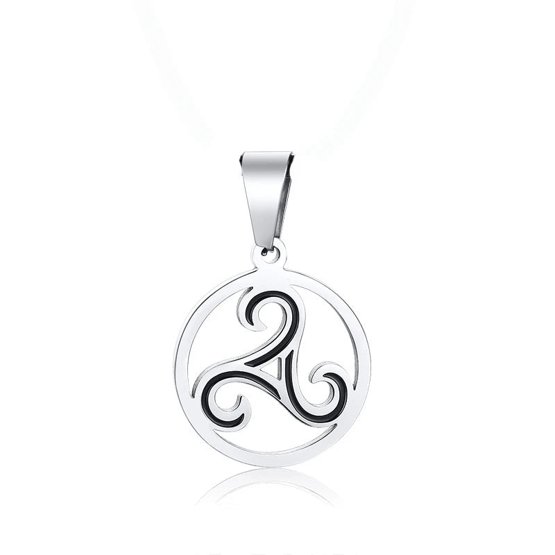 PENDRA Triskelion Spiral Triskele Pendant Necklace