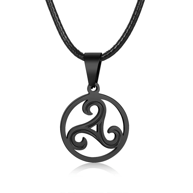 PENDRA Triskelion Spiral Triskele Pendant Necklace