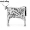 PENDRA Heritage Cattle Vintage Metal Brooch