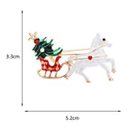 PENDRA Carrying Christmas Tree Carriage Brooch