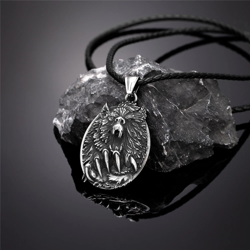PENDRA Wolf Gold Celtic Necklace