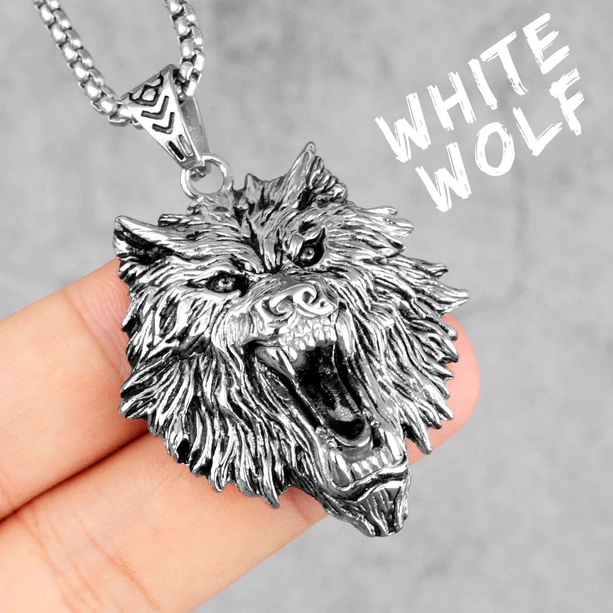 PENDRA Domineering Wolf Animal Steel Necklace