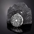 PENDRA Viking Trident Gold Steel Necklace