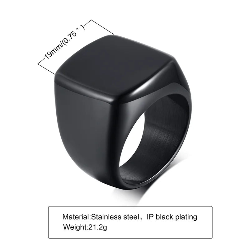 Cremation Ring, Black Urn Signet Rings, Ashes Holder Urn Ring, Keepsake Memorial Jewelry