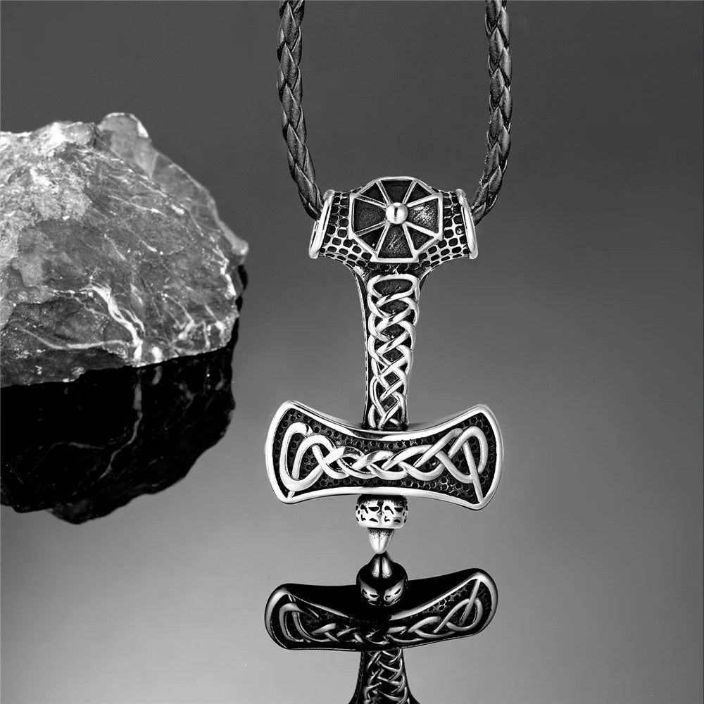 PENDRA Rune Gold Hammer Necklace