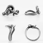 PENDRA Rattlesnake Viper Snake Steel Ring