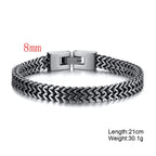 Stylish Stainless Steel Bali Foxtail Chain Bracelet for Men,Double Franco Link Chain Bracelets,Male Jewelry Gift for Dad Son