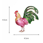 PENDRA Big Tail Rooster Cock Brooch